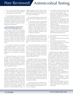 Peer Reviewed: 
www.ivtnetwork.com
Antimicrobial Testing
•	
Do any non-preservative excipients 
have natural anti-microbial p