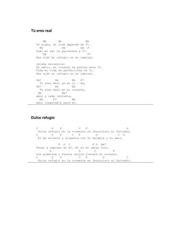 Tú eres real
Bb Eb Bb
Te alabo, mi vida depende de Ti.
Eb Dm Gm