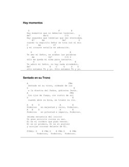 Hay momentos
G F E
Hay momentos que no deberían terminar.
Am7 Am/G