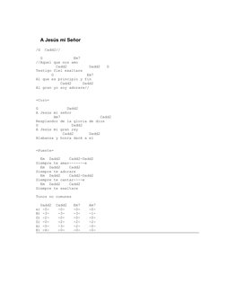 A Jesús mi Señor
/G Cadd2//
G Em7
//Aquel que nos amo
Cadd2 Dadd2 D
Testigo fiel exaltar