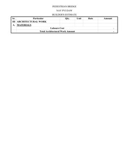 Sr.
Particular
Qty.
Unit
Rate
Amount
III ARCHITECTURAL WORK
A. MATERIALS
-
-