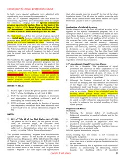consti part 6: equal protection clause
In  both  years,  special  applicants  were  admitted  with 
significantly lower score