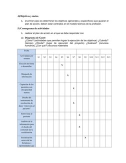 4)Objetivos y metas
1.
el primer paso es determinar los objetivos (generales y específicos) que guiaran el
plan de acción, de