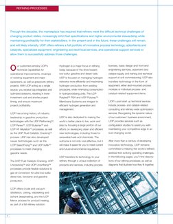 REFINING PROCESSES
O
ur customers employ UOP’s
technical capabilities for
operational improvements, revamps
of existing equ