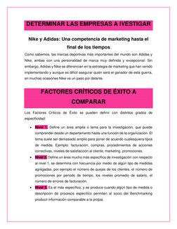 DETERMINAR LAS EMPRESAS A IVESTIGAR  
 
Nike y Adidas: Una competencia de marketing hasta el 
final de los tiempos 
Como sabe