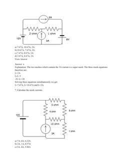 Mesh and Nodal Analysis Problems | PDF | Electronic Circuits ...