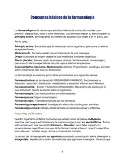 4 
Conceptos básicos de la farmacología 
 
La farmacología es la ciencia que estudia el efecto de sustancias usadas para