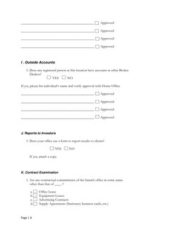 Branch Security Inspection Form Branch Office Inspection Checklist | PDF | Securities (Finance ...
