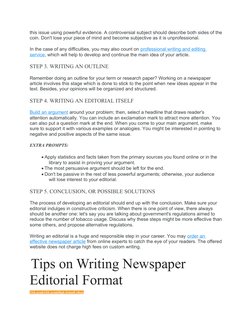 Editorial Writing Examples | PDF | Essays | Newspapers