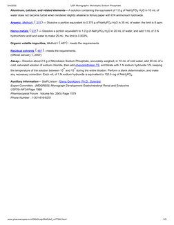 Monobasic Sodium Phosphate USP Monograph | PDF | Sodium Hydroxide ...