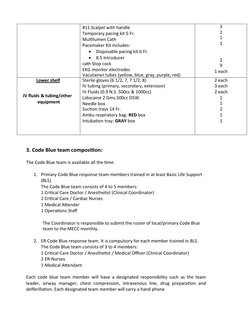 #11 Scalpel with handle 
Temporary pacing kit 5 Fr. 
Multilumen Cath 
Pacemaker Kit includes:

Disposable pacing kit 6 Fr.
