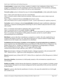 Health Canada / Health Products and Food Branch Inspectorate
 
 
Guidance on Investigation of Reported Medical Device Problem