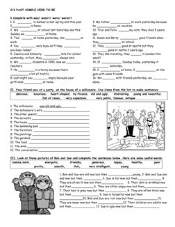 I/3 PAST SIMPLE VERB TO BE
I Complete with was/ wasn’t/ were/ weren’t
1. I   ________  in Canberra last spring and this year