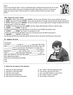 Mark,
Sorry I was home last night. I were at a basketball game. Amanda and Josh was with me. It were 
really exciting. Where