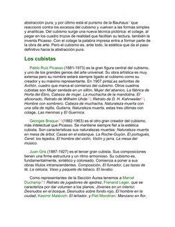 abstracción pura; y por último está el purismo de la Bauhaus
que 
reaccionó contra los excesos del cubismo y vuelven a las fo