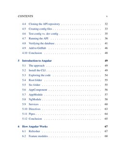 CONTENTS
v
4.4
Cloning the API repository . . . . . . . . . . . . . . . . . . .
32
4.5
Creating conﬁg ﬁles . . . . . . . . .