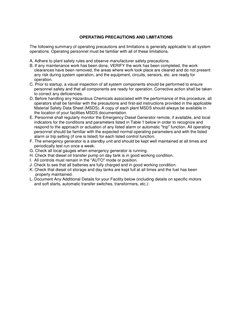 Emergency Diesel Generator Operations Manual | PDF | Electric Generator ...