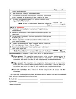 Valuing Part For Module Deped Example Evaluation Tool For Content Deped-Developed Modules: Individual Team ...