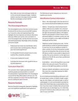 Resume Writing
2
Career
Development
Center
Also, make sure your name and page number are 
on the second and subsequent pages.