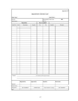 Requisition and Issue Slip Template | PDF