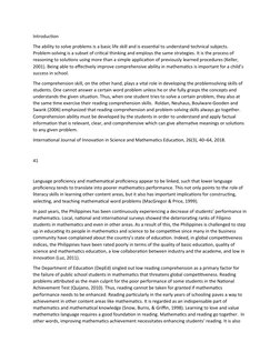 Introduction 
The ability to solve problems is a basic life skill and is essential to understand technical subjects. 
Problem