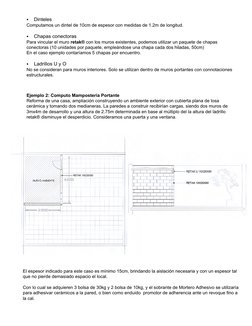 
Dinteles
Computamos un dintel de 10cm de espesor con medidas de 1.2m de longitud.

Chapas conectoras
Para vincular el muro