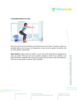 4. Sentadilla Estática en el Aire
Este es otro de los ejercicios isométricos más efectivos para el tren inferior. Consiste en