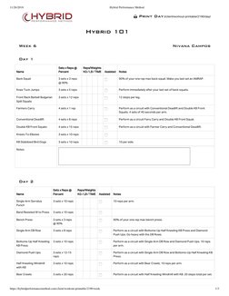 Hybrid Performance Method Workout Plan | PDF | Hobbies | Athletic Sports