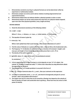 Dimensional Analysis and Errors in Physics | PDF | Observational Error ...