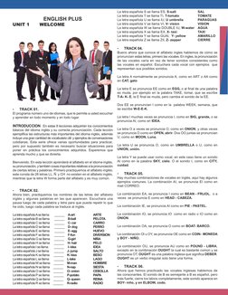 1
Unit 1
E N G L I S H  P L U S  B O O K
ENGLISH PLUS
UNIT 1	
WELCOME
• 
TRACK 01. 
El programa número uno de idiomas, que le