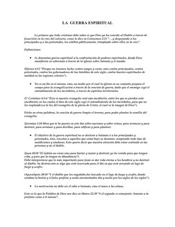 LA  GUERRA ESPIRITUAL
 
 
Lo primero que todo cristiano debe saber es que Dios ya ha vencido al Diablo a través de 
Jesucrist