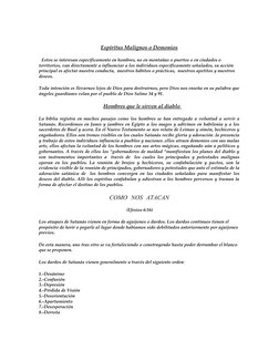   
Espíritus Malignos o Demonios
  Estos se interesan específicamente en hombres, no en montañas o puertos o en ciudades o 
t