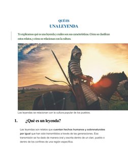 QUÉ ES (https://concepto.de/que-es-leyenda/)
UNA LEYENDA (https://concepto.de/que-es-leyenda/)
Te explicamos qué es una leyen
