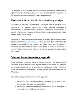 Las leyendas buscan explicar hechos históricos, momentos importantes o
algún elemento cultural para causar un impacto en la s