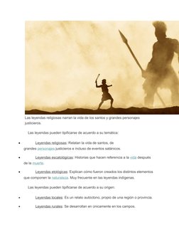 Las leyendas religiosas narran la vida (https://concepto.de/vida/) de los santos y grandes personajes (https://concepto.de/pe