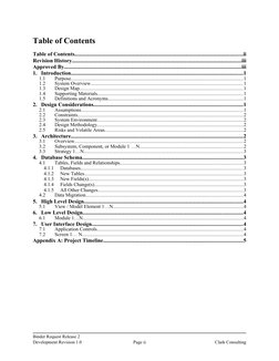 Table of Contents
Table of Contents..........................................................................................