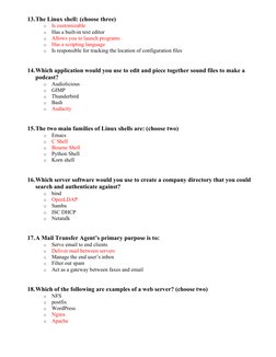 NDG Linux Essentials Chapter 3 Exam Answers | PDF | Linux | Virtualization
