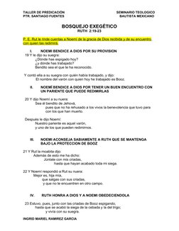 Bosquejo De Rut Bosquejo Ruth | PDF | Noemí (figura bíblica) | Libro de rut