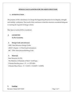 Steel Shed Design Calculations | PDF | Strength Of Materials | Chemical ...