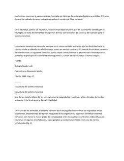 muchísimas neuronas la vaina mielinica, formada por láminas de sustancias lipídicas y prótidas. El tramo 
de neurita rodeado