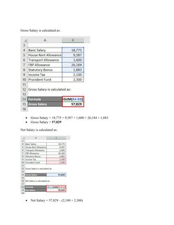 Salary Calculation Formulas Explained | PDF | Salary | Tax Deduction
