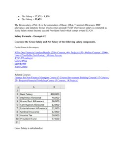 Salary Calculation Formulas Explained | PDF | Salary | Tax Deduction