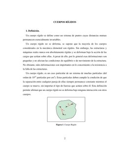2 
 
 
 
 
CUERPOS RÍGIDOS 
 
 
1. Definición. 
Un cuerpo rígido se define como un sistema de puntos cuyas distancias mutuas