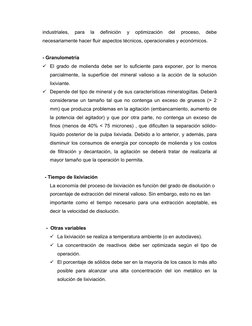 industriales,  para  la  definición  y  optimización  del  proceso,  debe
necesariamente hacer fluir aspectos técnicos, opera