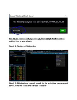 ThinkOrSwim Script Setup Guide | PDF
