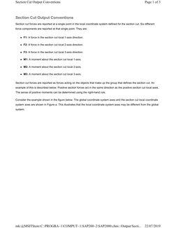 SAP2000 Section Cut Force Reporting | PDF | Mathematical Analysis ...