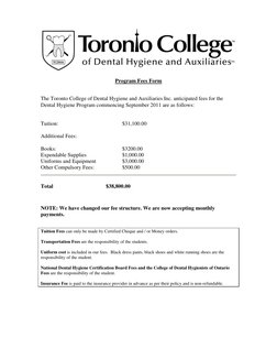 TCDHA Admission and Exam Details | PDF | Dental Hygienist | University ...