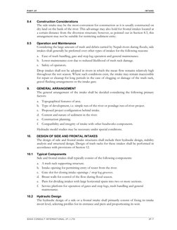 PAR T 2 F 
INTAKE  
SHAH C ON SUL T INT ER NATIONA L (P .) LTD. 
2F-7 
8.4 
Construction Considerations 
The side intake may