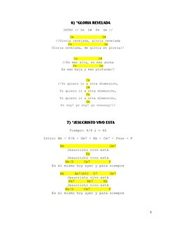 5 
 
6) *GLORIA REVELADA 
 
INTRO // Cm  D#  Fm  Gm // 
 
Cm               D# 
//Gloria revelada, gloria revelada 
Fm