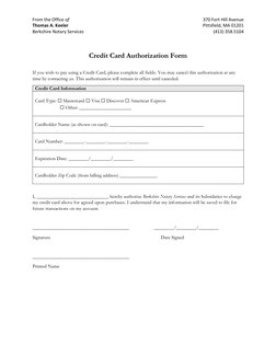 From the Office of 
Thomas A. Keeler 
Berkshire Notary Services 
 
370 Fort Hill Avenue 
Pittsfield, MA 01201 
(413) 358.5104